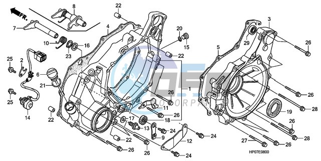 REAR CRANKCASE COVER