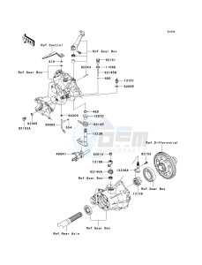 KAF 400 B [MULE 600] (B6F-B9F) B7F drawing GEAR CHANGE MECHANISM