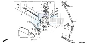 XL1000VB drawing FR. BRAKE MASTER CYLINDER (XL1000V)