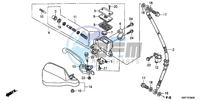 FR. BRAKE MASTER CYLINDER (XL1000V)