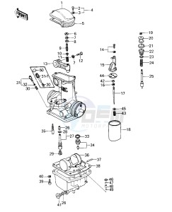 KZ 1000 E [SHAFT] (E1-E2) [SHAFT] drawing CARBURETOR PARTS -- USA- -