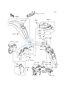 KLX250 KLX250SFF XX (EU ME A(FRICA) drawing Fenders