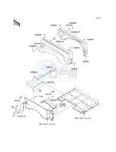 KRF 750 L [TERYX 750 FI 4X4 LE SPORT MONSTER ENERGY] (L9F-L9FA) L9F drawing REAR FENDER-- S- -