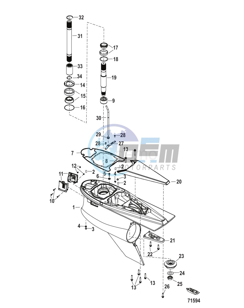 Gear Housing Driveshaft