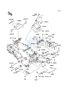 KFX700 KSV700A7F EU drawing Frame Fittings