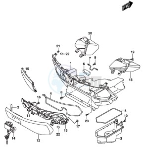 AN650 BURGMAN drawing FRONT BOX