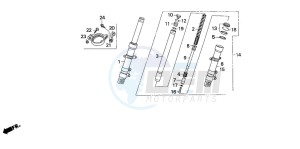 SZX50X X8R-X drawing FRONT FORK