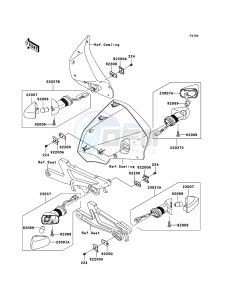 KLE500 KLE500B7F GB XX (EU ME A(FRICA) drawing Turn Signals