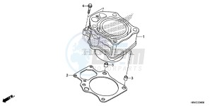 TRX500FE2G TRX500 Europe Direct - (ED) drawing CYLINDER