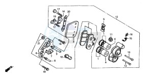 NSR125R drawing FRONT BRAKE CALIPER