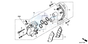 VT750C2BC drawing FRONT BRAKE CALIPER (VT750C2B/C/CA)