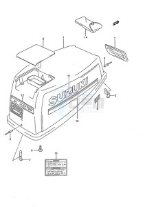 DT 8c drawing Engine Cover (1994 to 1997)