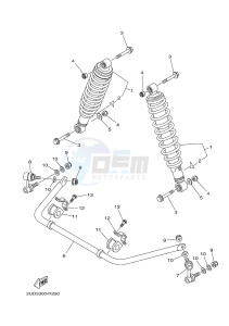 YFM700FWAD GRIZZLY 700 (B1AJ) drawing REAR SUSPENSION