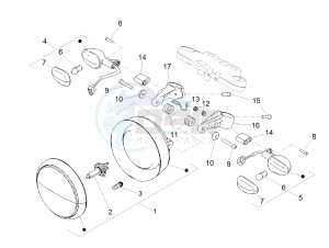 V7 III Special 750 e4 (NAFTA) drawing Front lights