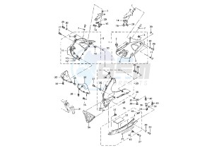 YZF R1 1000 drawing COWLING 2 MY98