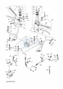 YP125RA XMAX 125 ABS (BL25) drawing M. CYLINDER FOR DISK BRAKE