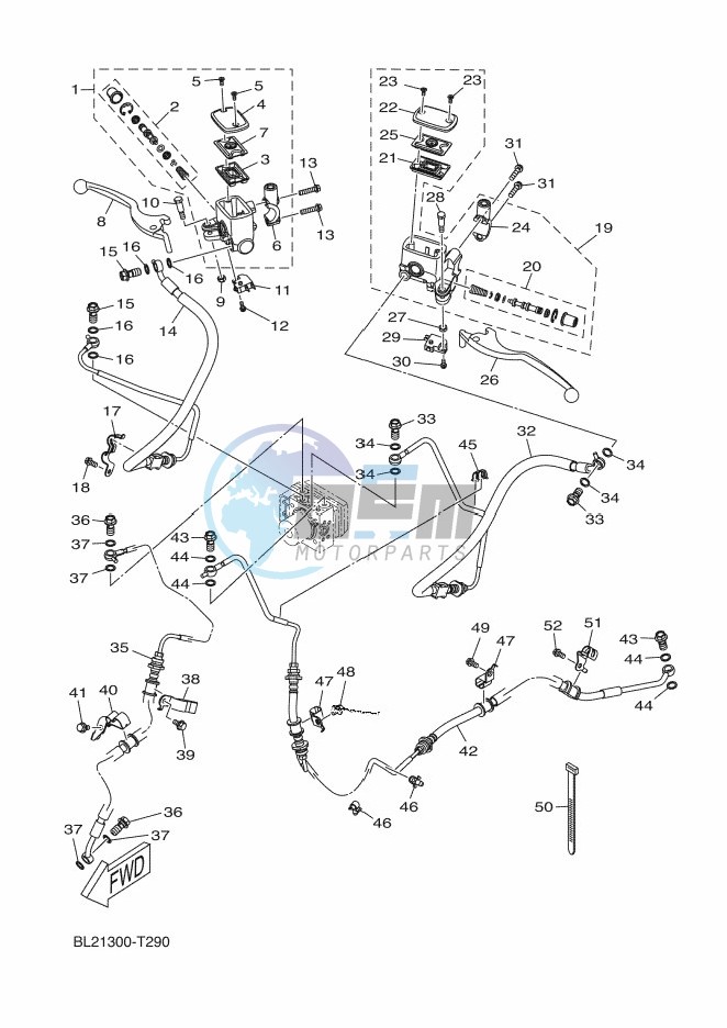 M. CYLINDER FOR DISK BRAKE