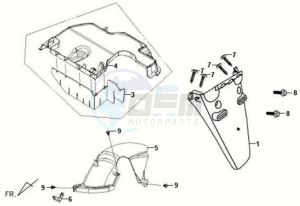 FIDDLE II 125S drawing REAR FENDER