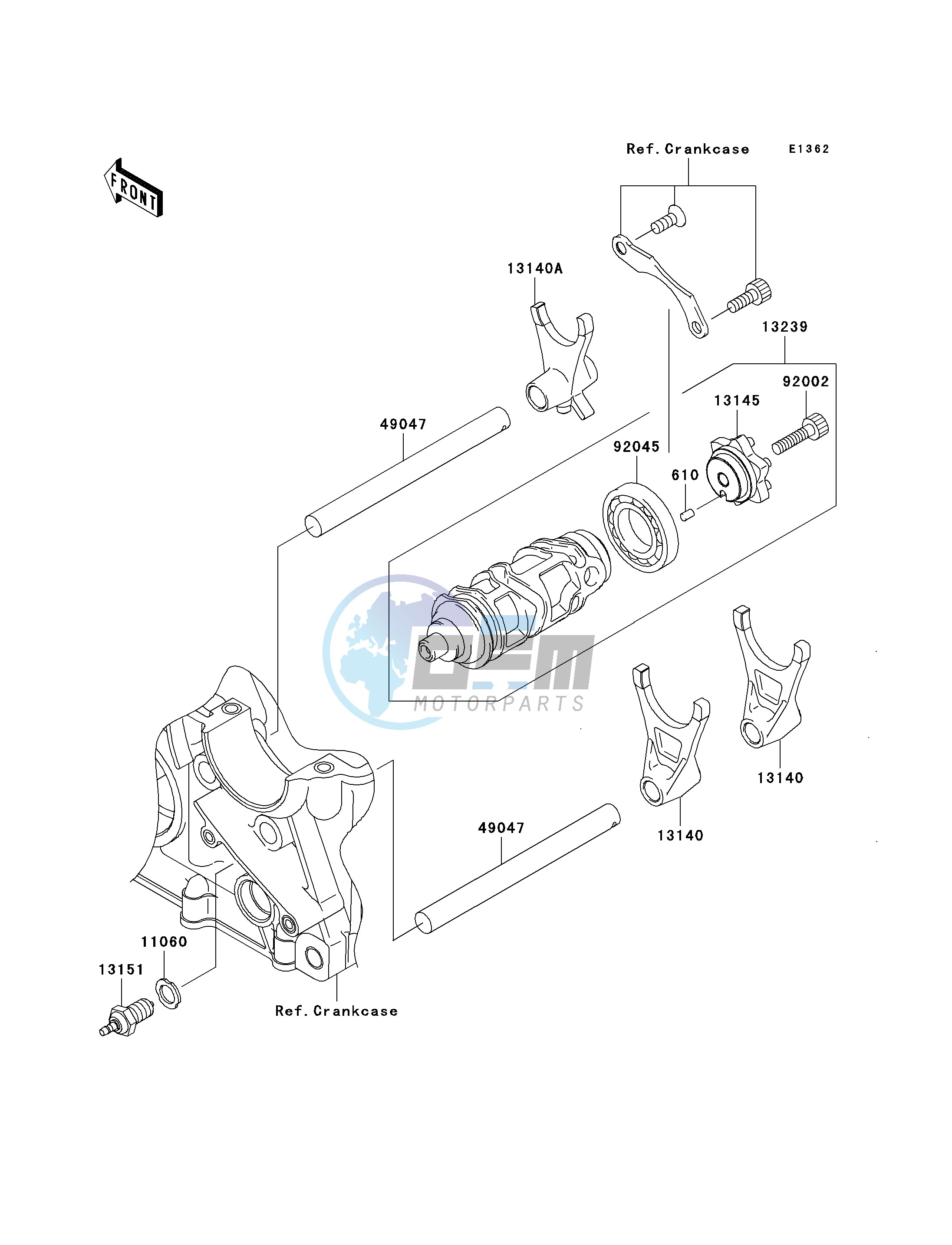 GEAR CHANGE DRUM_SHIFT FORK-- S- -