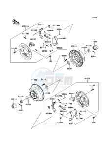 MULE_600 KAF400BDF EU drawing Rear Hub