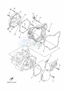 YZ125 (B4XN) drawing CRANKCASE COVER 1