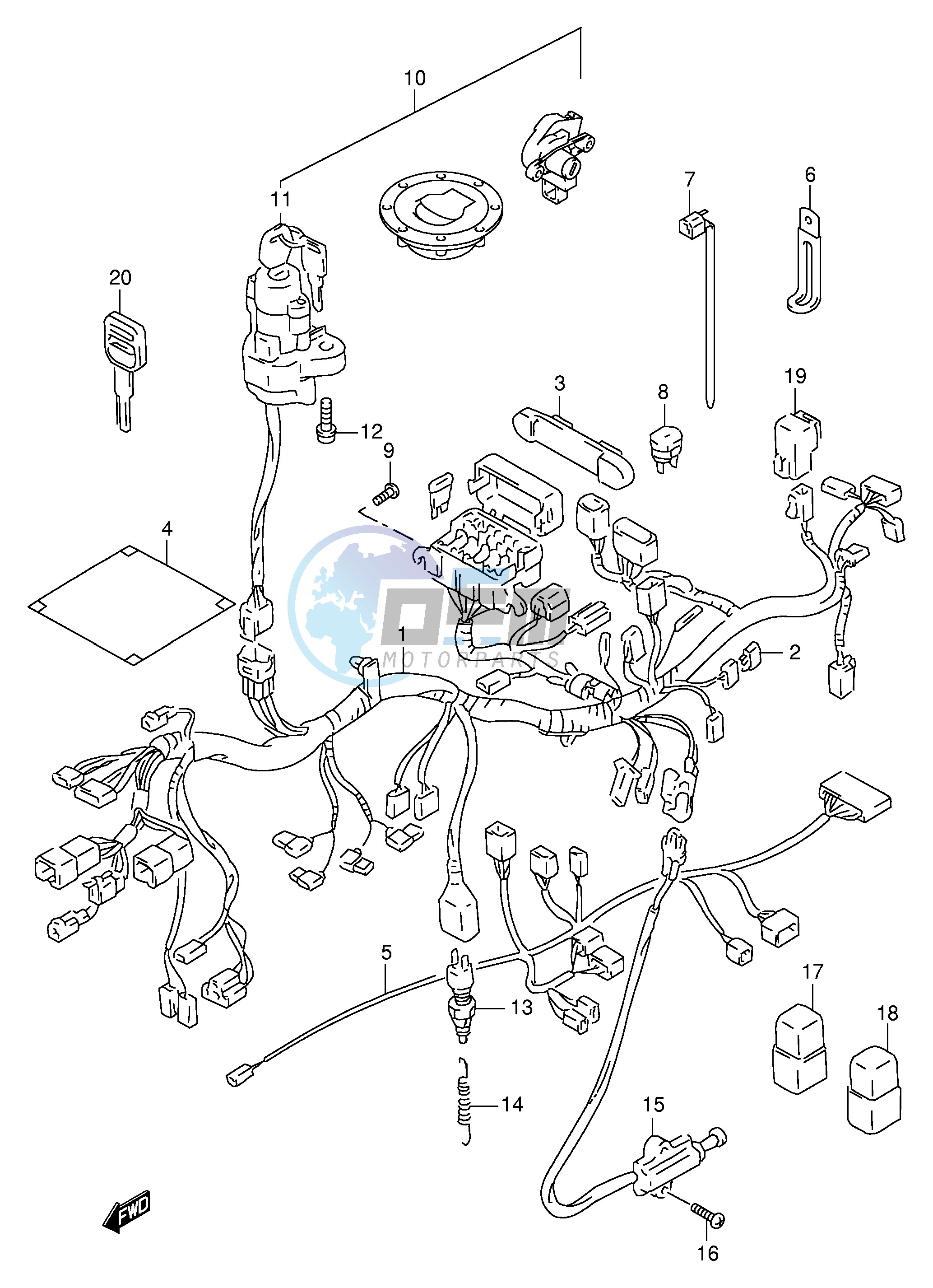 WIRING HARNESS (GSF1200SAV SAW SAX SAY)