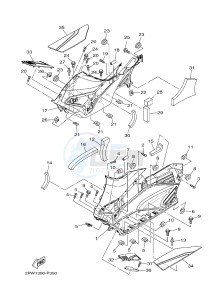 XP500A T-MAX 530 (2PW2) drawing STAND & FOOTREST 2