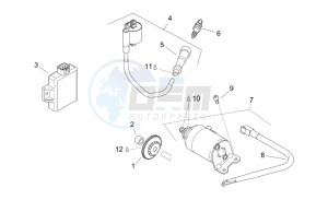 Leonardo 125-150 drawing Starter motor