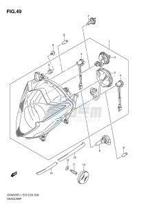 GSX650F (E3-E28) Katana drawing HEADLAMP