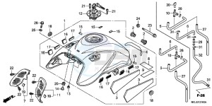 CBF1000FC CBF1000F E drawing FUEL TANK