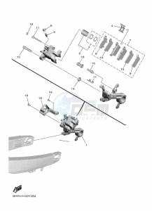 YZ450F (BHR6) drawing REAR BRAKE CALIPER