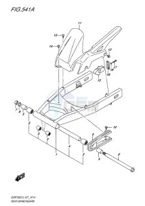 GSR750Z EU drawing REAR SWINGINGARM