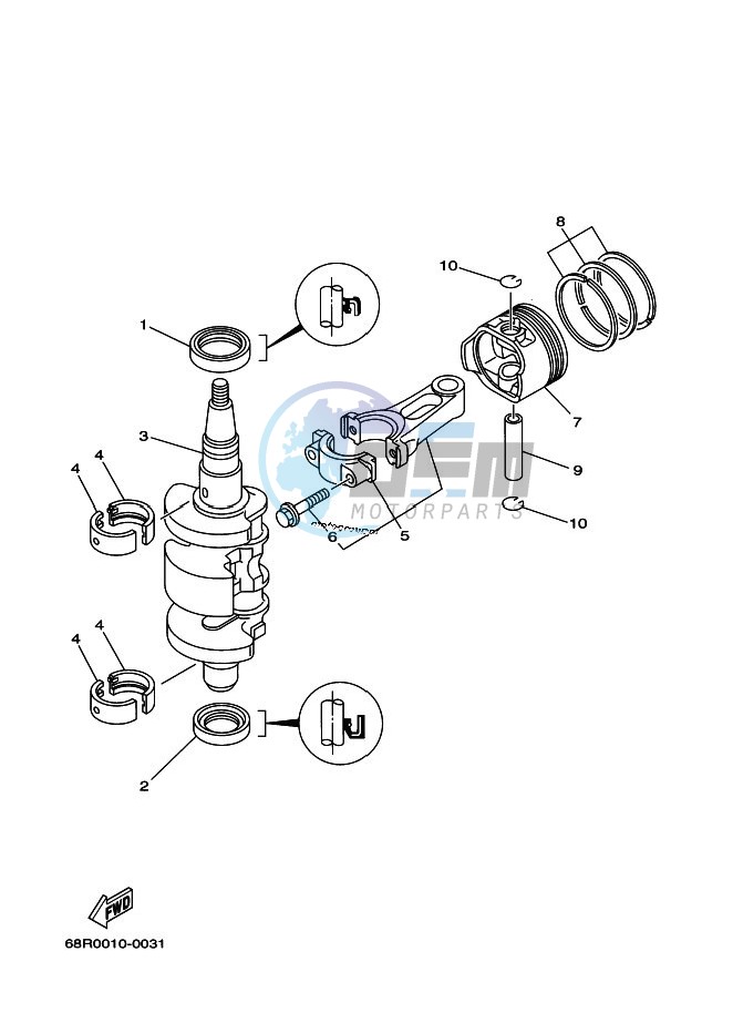 CRANKSHAFT--PISTON