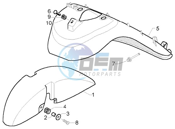 Wheel compartment-Mudguard