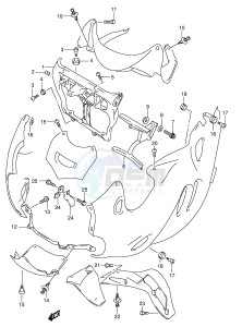 GSX600F (E2) Katana drawing COWLING BODY INSTALLATION PARTS