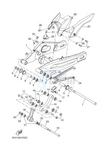 XSR700 (B341 B341 B341) drawing REAR ARM