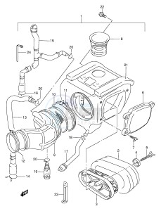 DR350 (E1) drawing AIR CLEANER