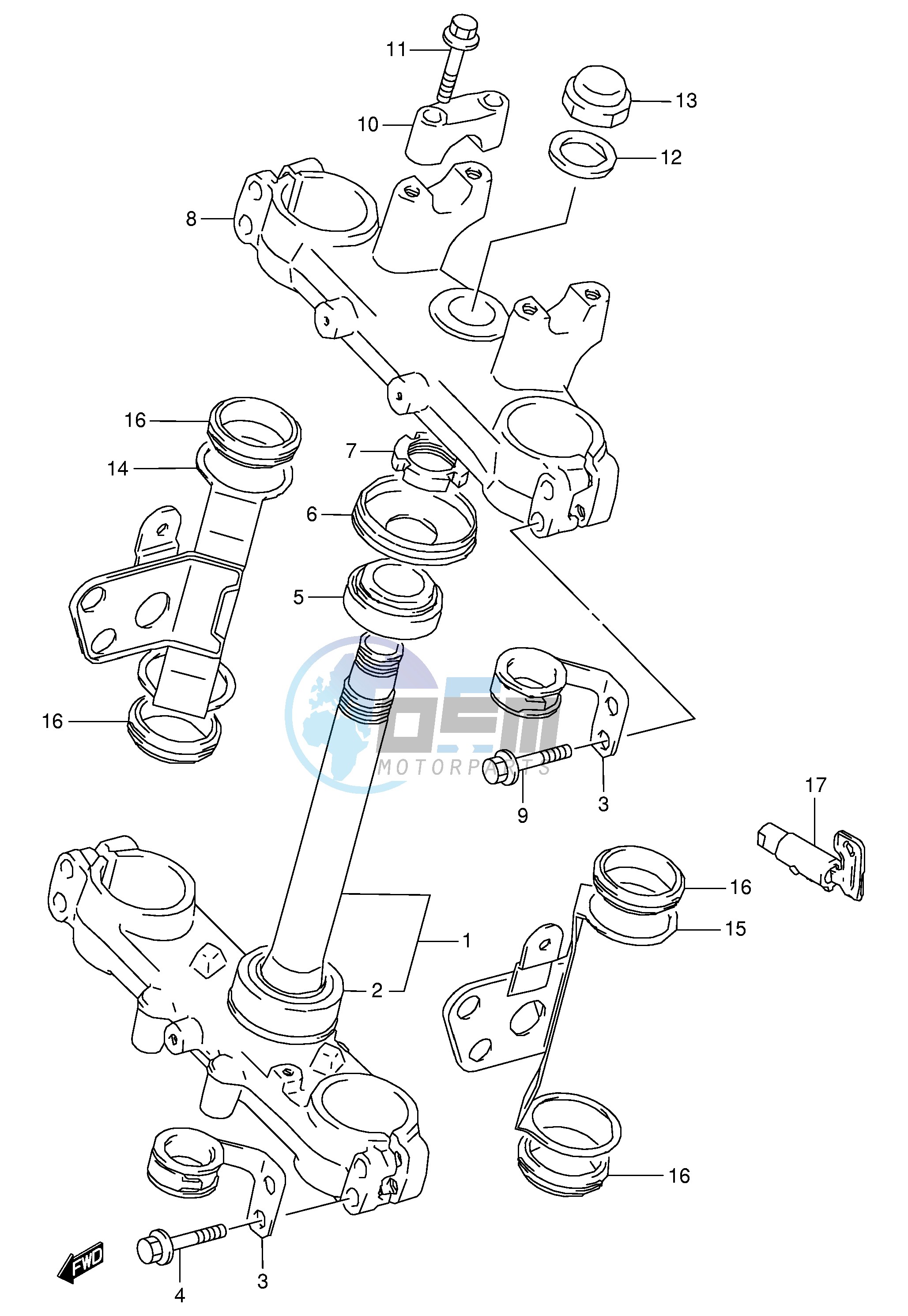 STEERING STEM (E24)