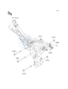 KLX 110 A (A1-A4) drawing ENGINE MOUNT