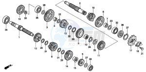 XR250R drawing TRANSMISSION