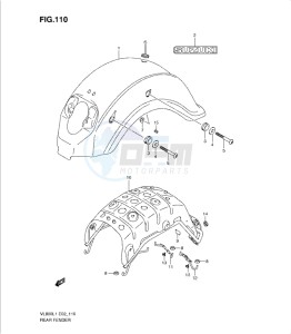 VL800 drawing REAR FENDER (VL800L1 E2)