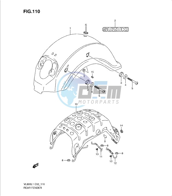 REAR FENDER (VL800L1 E2)