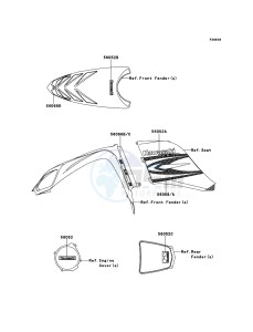 KFX700 KSV700A8F EU drawing Decals