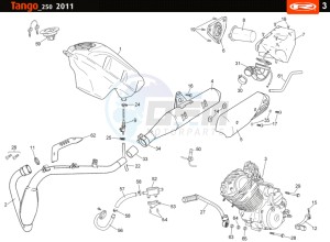 TANGO-250CC-4T-BLACK drawing TANK - EXHAUST