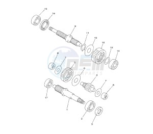 VP X-CITY 250 drawing GEAR GROUP