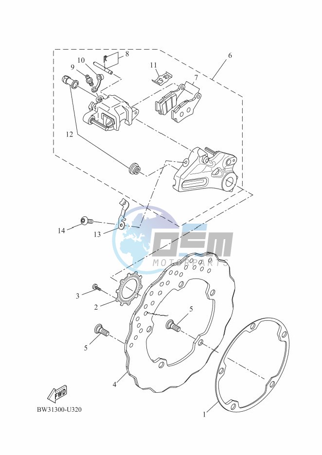 REAR BRAKE CALIPER