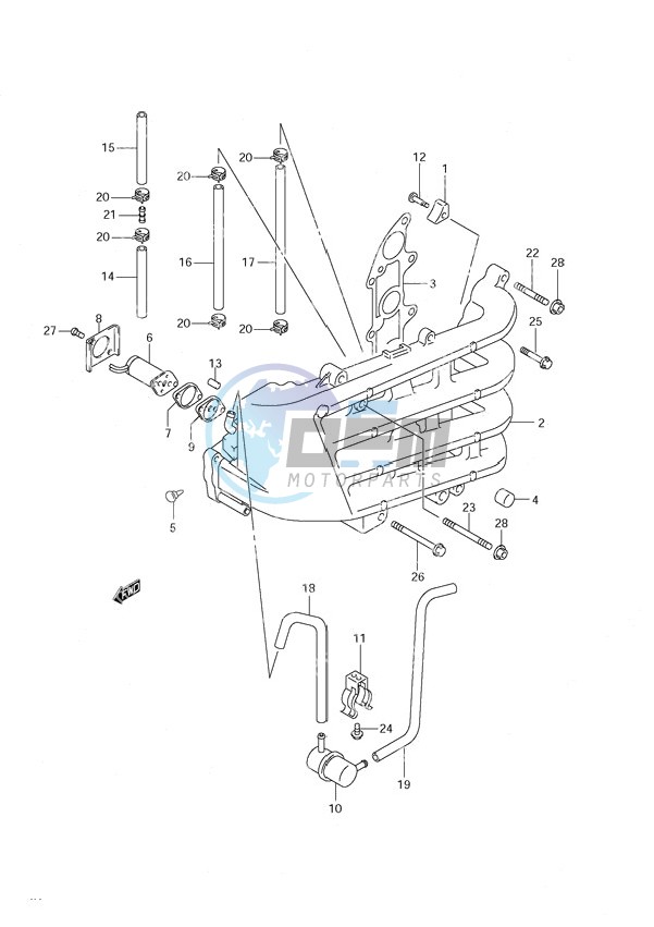 Inlet Manifold (S/N 971961 to 97XXXX)