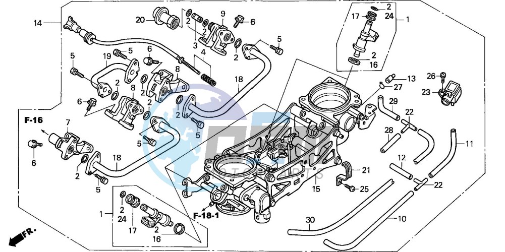 THROTTLE BODY (ASSY.) (VT R1000SPY/1)