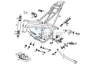 SENDA R X-TREM - 50 cc drawing FRAME-CENTRAL STAND