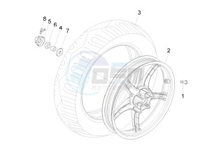 Liberty 125 4t e3 (UK) UK drawing Rear Wheel